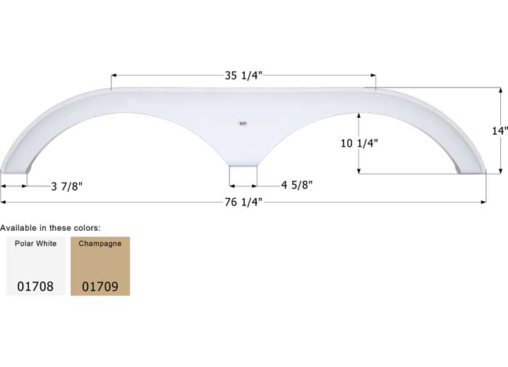 Icon Technologies Limited RV FENDER SKIRT, TANDEM, DUTCHMEN, FS1708, CHAMPAGNE