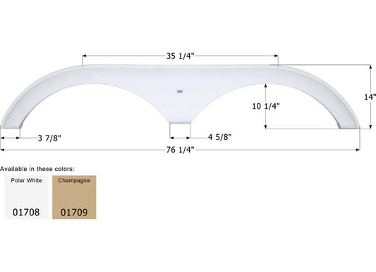 Icon Technologies Limited RV FENDER SKIRT, TANDEM, DUTCHMEN, FS1708, CHAMPAGNE