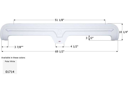 Icon Technologies Limited RV FENDER SKIRT, TANDEM, DUTCHMEN, FS1714, POLAR WHITE