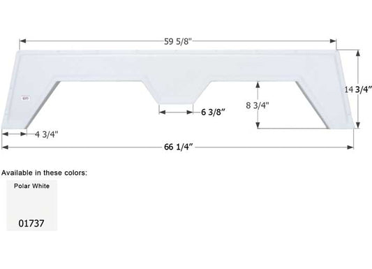 Icon Technologies Limited RV FENDER SKIRT, TANDEM, KUSTOM KOACH, FS1737, POLAR WHITE