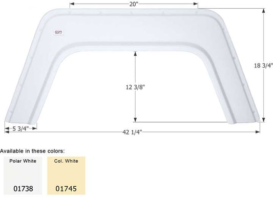 Icon Technologies Limited RV FENDER SKIRT, SINGLE, ICON, FS1738, POLAR WHITE