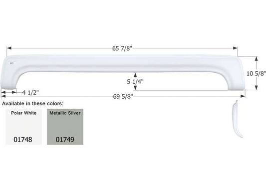 Icon Technologies Limited RV Icon Replacement Tandem Axle Fender Skirt for KZ RVs - Metallic Silver