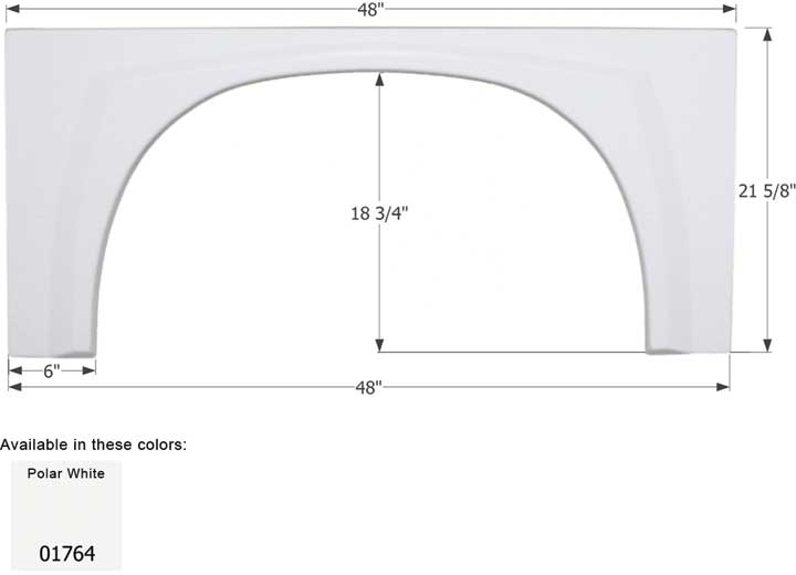 Icon Technologies Limited RV FENDER SKIRT, SINGLE, GULF STREAM, FS1764, UNPAINTED