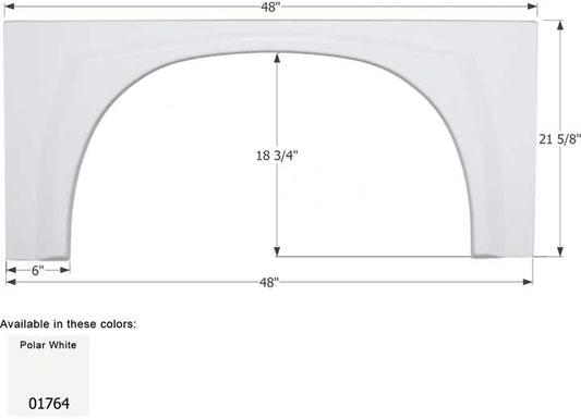 Icon Technologies Limited RV FENDER SKIRT, SINGLE, GULF STREAM, FS1764, UNPAINTED