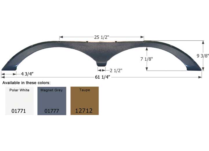 Icon Technologies Limited RV FENDER SKIRT, TANDEM, FLEETWOOD, FS1771, GREY