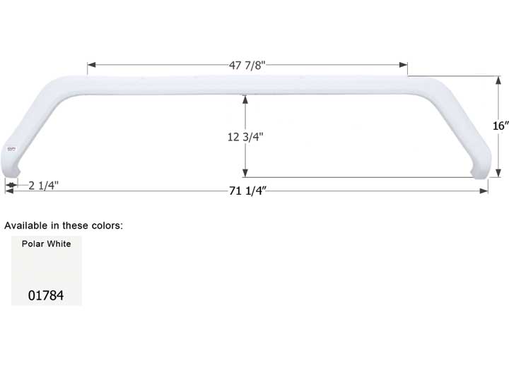 Icon Technologies Limited RV FENDER SKIRT, TANDEM, SUNLINE, FS1784, POLAR WHITE