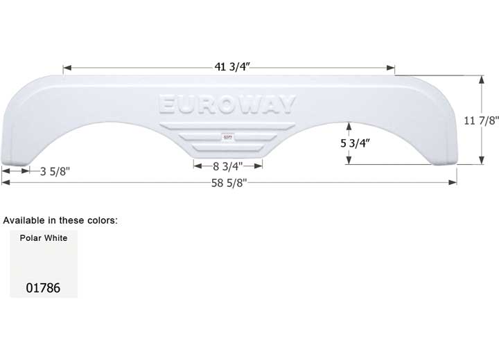 Icon Technologies Limited RV FENDER SKIRT, TANDEM, FLEETWOOD, FS1786, POLAR WHITE