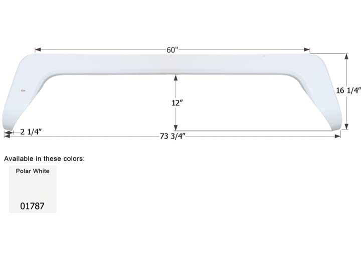 Icon Technologies Limited RV FENDER SKIRT, TANDEM, THOR, FS1787, POLAR WHITE