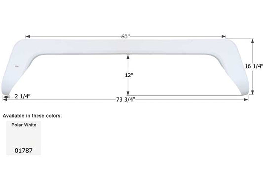 Icon Technologies Limited RV FENDER SKIRT, TANDEM, THOR, FS1787, POLAR WHITE