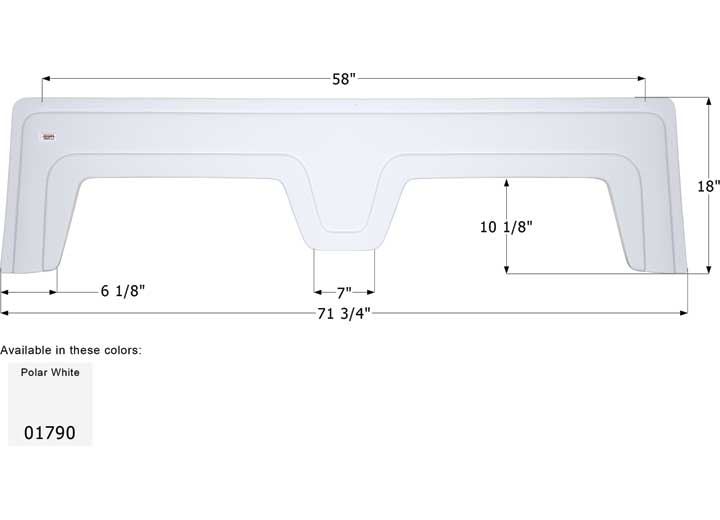 Icon Technologies Limited RV FENDER SKIRT, TANDEM, VANGUARD, FS1790, POLAR WHITE