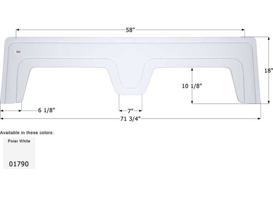 Icon Technologies Limited RV FENDER SKIRT, TANDEM, VANGUARD, FS1790, POLAR WHITE