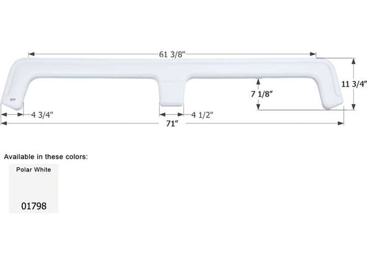 Icon Technologies Limited RV FENDER SKIRT, TANDEM, COBRA, FS1798, POLAR WHITE