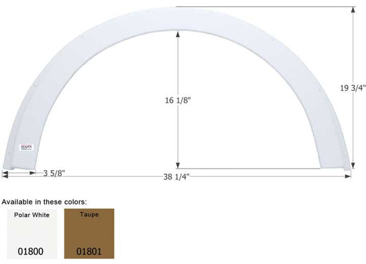 Icon Technologies Limited RV FENDER SKIRT, SINGLE, R-VISION, FS1800, TAUPE