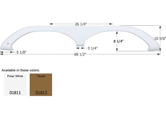 Icon Technologies Limited RV FENDER SKIRT, TANDEM, FLEETWOOD, FS1811, TAUPE