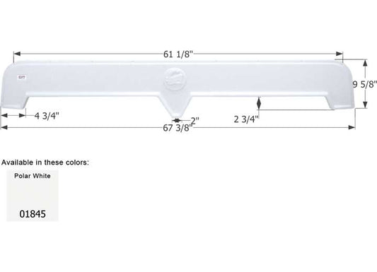 Icon Technologies Limited RV FENDER SKIRT, TANDEM, THOR, FS1845, POLAR WHITE