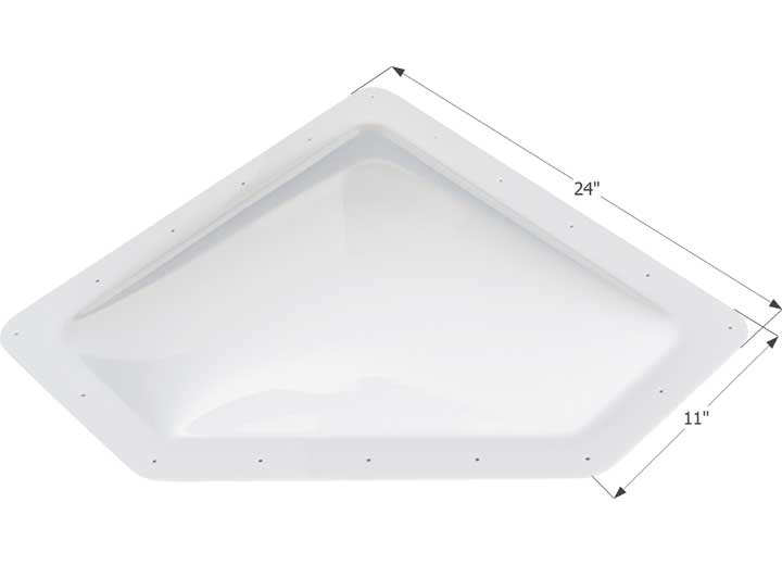 Icon Technologies Limited RV Icon Neo Angle RV Skylight, 20" x 8" - Translucent White
