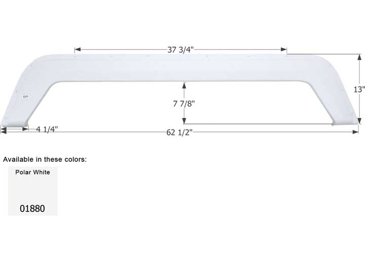 Icon Technologies Limited RV FENDER SKIRT, TANDEM, ICON, FS1880, POLAR WHITE