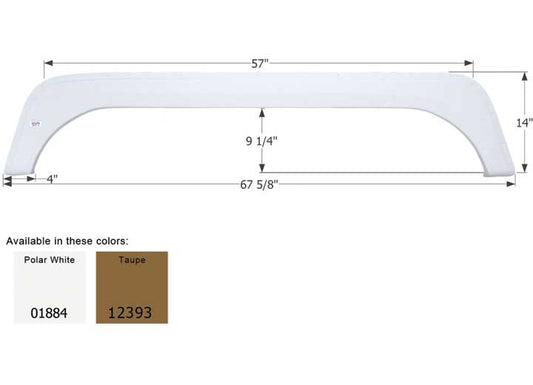 Icon Technologies Limited RV FENDER SKIRT, TANDEM, KZ, FS1884, POLAR WHITE