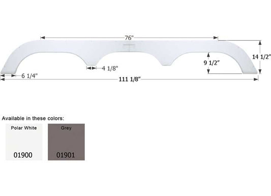 Icon Technologies Limited RV FENDER SKIRT, TRIPLE, FLEETWOOD, FS1900, GREY