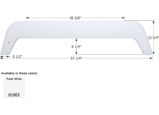 Icon Technologies Limited RV FENDER SKIRT, TANDEM, FOREST RIVER, FS1903, POLAR WHITE