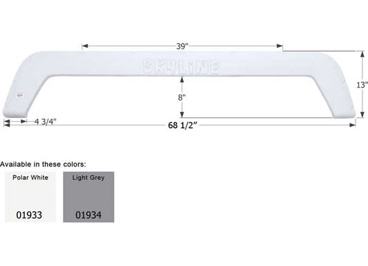 Icon Technologies Limited RV Icon Replacement Tandem Axle Fender Skirt for Layton Skyline RVs - Polar White