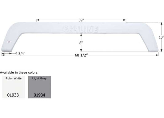 Icon Technologies Limited RV Icon Replacement Tandem Axle Fender Skirt for Layton Skyline RVs - Light Grey