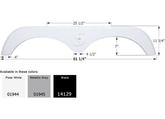 Icon Technologies Limited RV FENDER SKIRT, TANDEM, FOREST RIVER, FS1944, POLAR WHITE