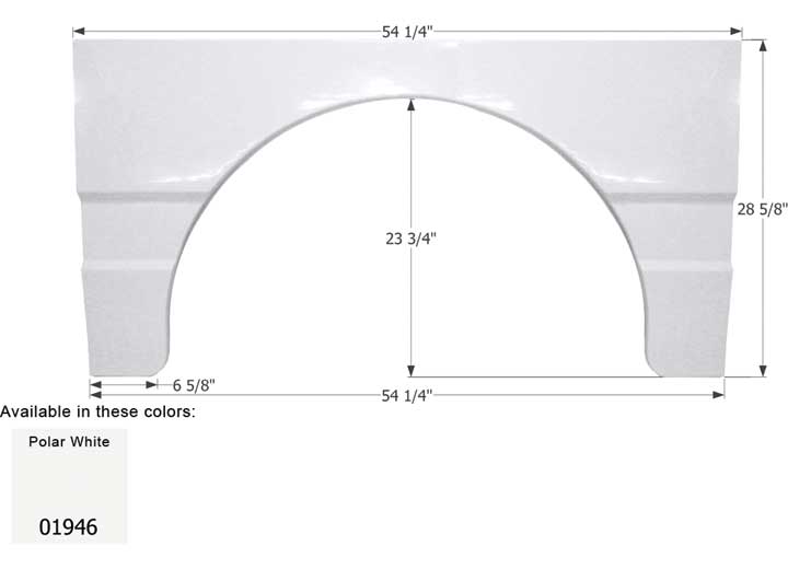 Icon Technologies Limited RV FENDER SKIRT, SINGLE, WINNEBAGO, FS1946, UNPAINTED