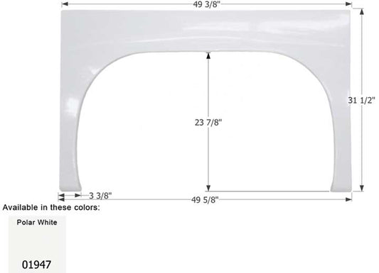 Icon Technologies Limited RV FENDER SKIRT, SINGLE, GULF STREAM, FS1947, UNPAINTED