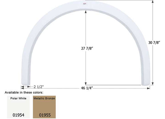 Icon Technologies Limited RV FENDER SKIRT, SINGLE, FLEETWOOD, FS1954, METALLIC BRONZE