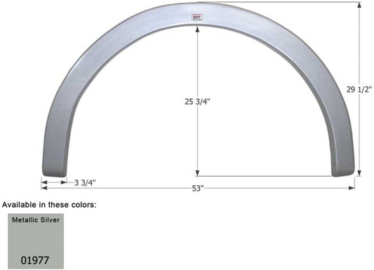 Icon Technologies Limited RV FENDER SKIRT, SINGLE, GULF STREAM, FS1977, SILVER