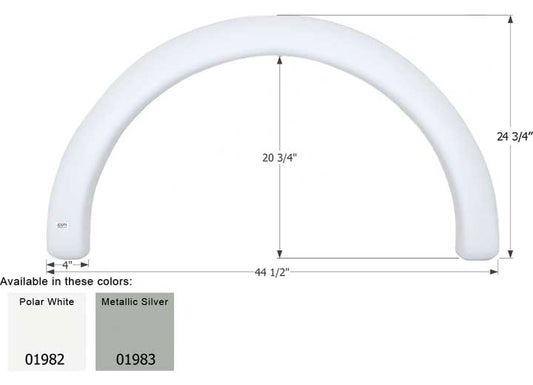 Icon Technologies Limited RV FENDER SKIRT, SINGLE, COACHMEN, FS1982, METALLIC SILVER