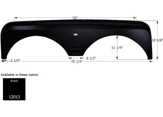 Icon Technologies Limited RV FENDER SKIRT, TANDEM, GULF STREAM, FS2013, BLACK
