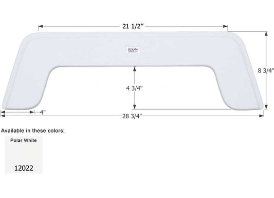 Icon Technologies Limited RV FENDER SKIRT, SINGLE, BONAIR, FS2022, POLAR WHITE