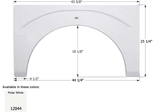 Icon Technologies Limited RV FENDER SKIRT, SINGLE, FLEETWOOD, FS2044, UNPAINTED