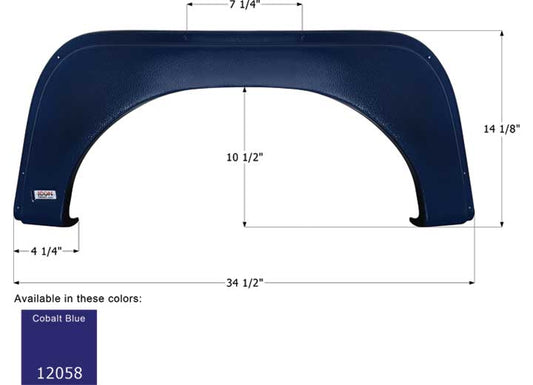 Icon Technologies Limited RV FENDER SKIRT, SINGLE, KZ, FS2058, COBALT BLUE