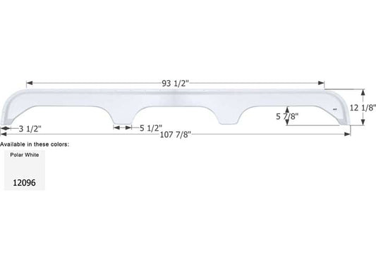 Icon Technologies Limited RV FENDER SKIRT, TRIPLE, KING OF THE ROAD, FS2096, PW