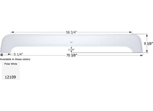 Icon Technologies Limited RV FENDER SKIRT, TANDEM, DUTCHMEN, FS2109, POLAR WHITE