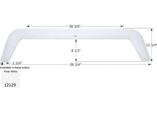 Icon Technologies Limited RV FENDER SKIRT, TANDEM, FOREST RIVER, FS2129, POLAR WHITE