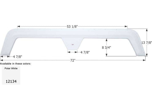 Icon Technologies Limited RV Icon Replacement Tandem Axle Fender Skirt for Kaddy Kruiser & Mckenzie RVs - Polar White