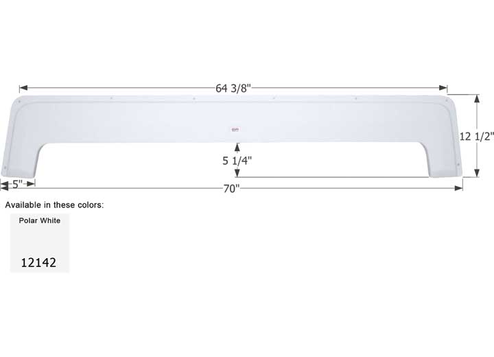 Icon Technologies Limited RV FENDER SKIRT, TANDEM, THOR, FS2142, POLAR WHITE