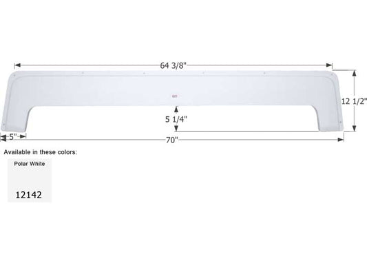 Icon Technologies Limited RV FENDER SKIRT, TANDEM, THOR, FS2142, POLAR WHITE