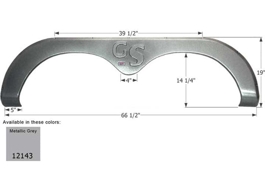 Icon Technologies Limited RV FENDER SKIRT, TANDEM, FOREST RIVER, FS2143, METALLIC GREY
