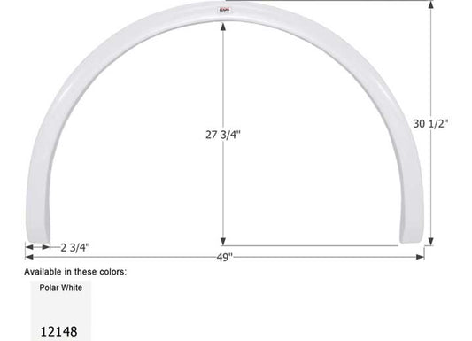 Icon Technologies Limited RV FENDER SKIRT, SINGLE, FLEETWOOD, FS2148, UNPAINTED