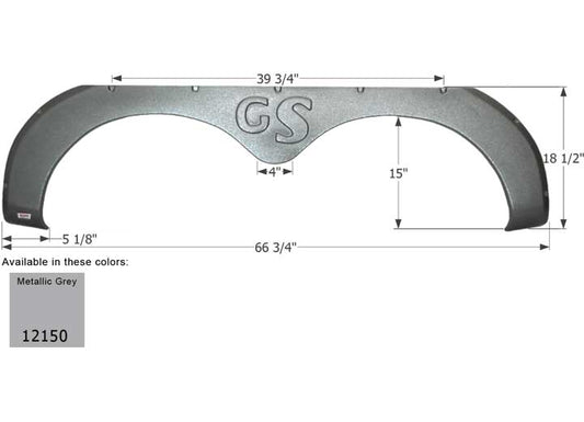 Icon Technologies Limited RV FENDER SKIRT, TANDEM, FOREST RIVER, FS2150, METALLIC GREY
