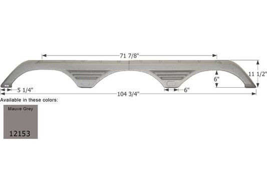 Icon Technologies Limited RV FENDER SKIRT, TRIPLE, FOREST RIVER, FS2153, MAUVE GREY