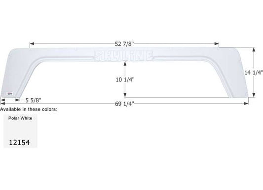 Icon Technologies Limited RV FENDER SKIRT, TANDEM, SKYLINE, FS2154, POLAR WHITE