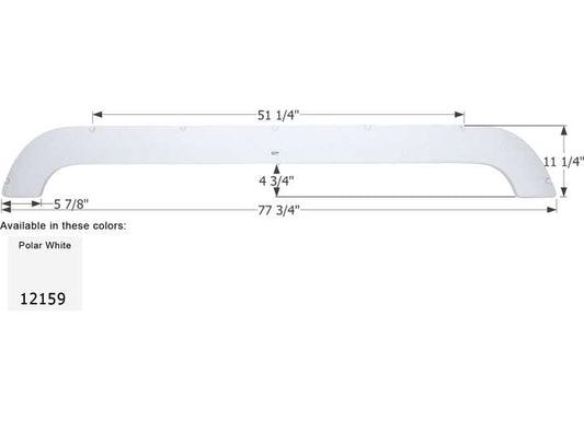 Icon Technologies Limited RV FENDER SKIRT, TANDEM, FLEETWOOD, FS2159, POLAR WHITE