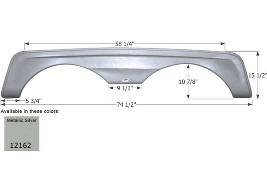 Icon Technologies Limited RV FENDER SKIRT, TANDEM, HOLIDAY RAMBLER, FS2162, MET. SILVER