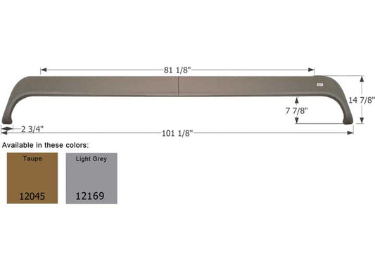 Icon Technologies Limited RV FENDER SKIRT, TRIPLE, MONACO, FS2045, LIGHT GREY